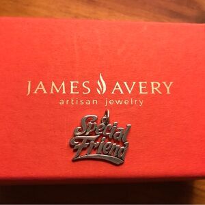 James Avery Sterling Silver Special Friend Charm Retired